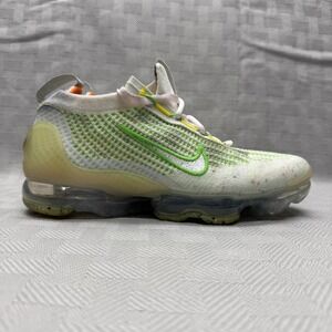 Nike Air VaporMax 2023 Flyknit Shoes Womens Size 9 White Green Volt‎ FD0871-100